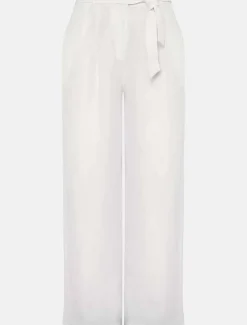 Aaliyah Linen Belted Wide Leg Trousers