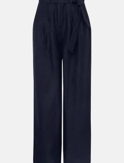 Aaliyah Linen Belted Wide Leg Trouser
