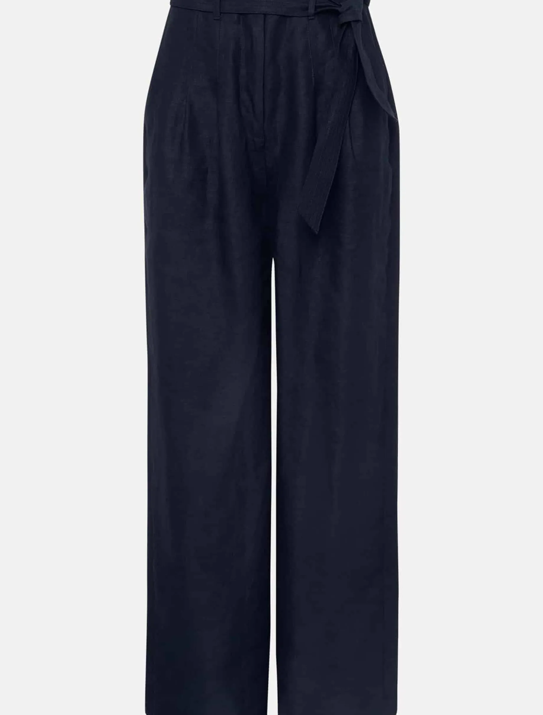 Aaliyah Linen Belted Wide Leg Trouser