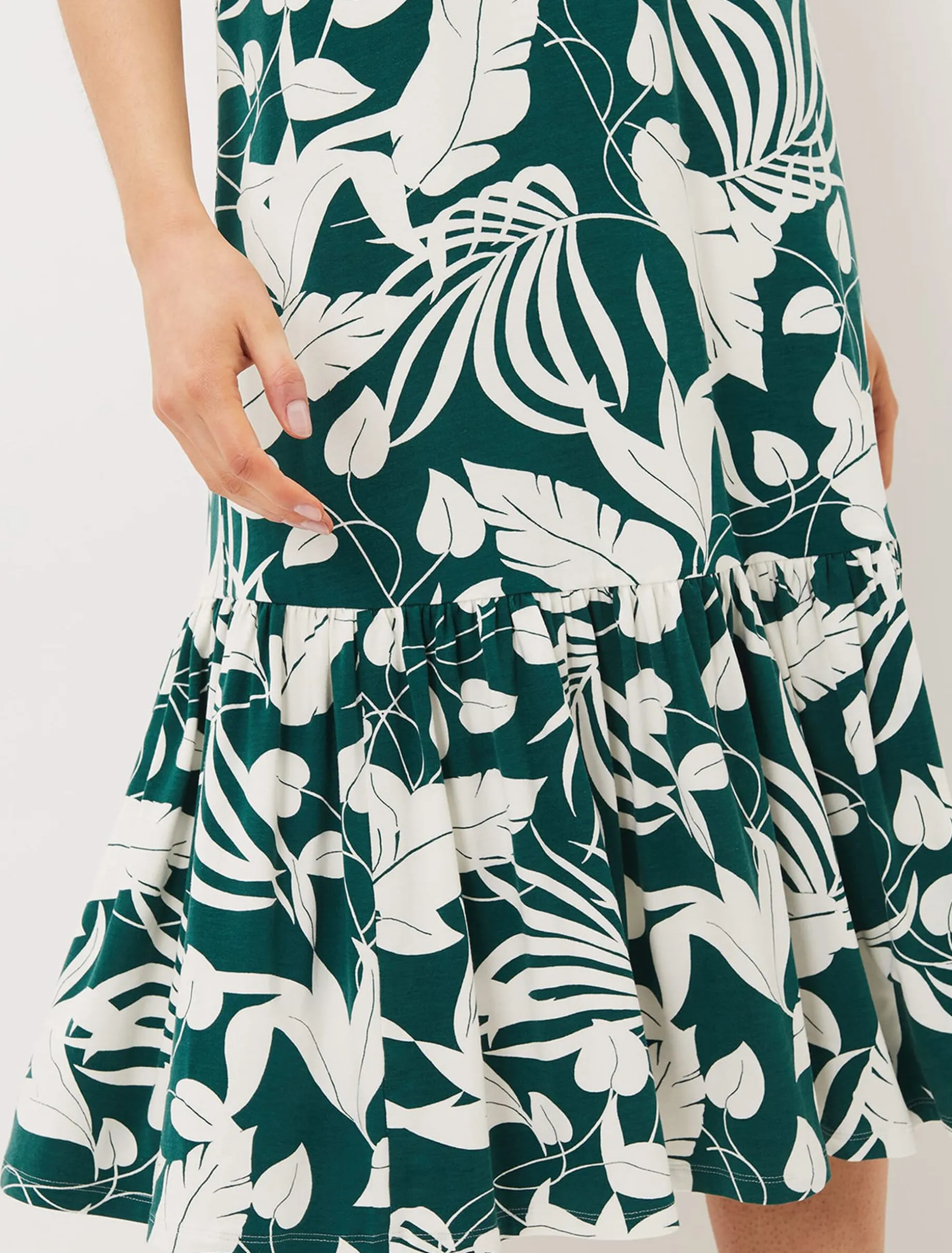 Aayra Palm Print Midaxi Dress