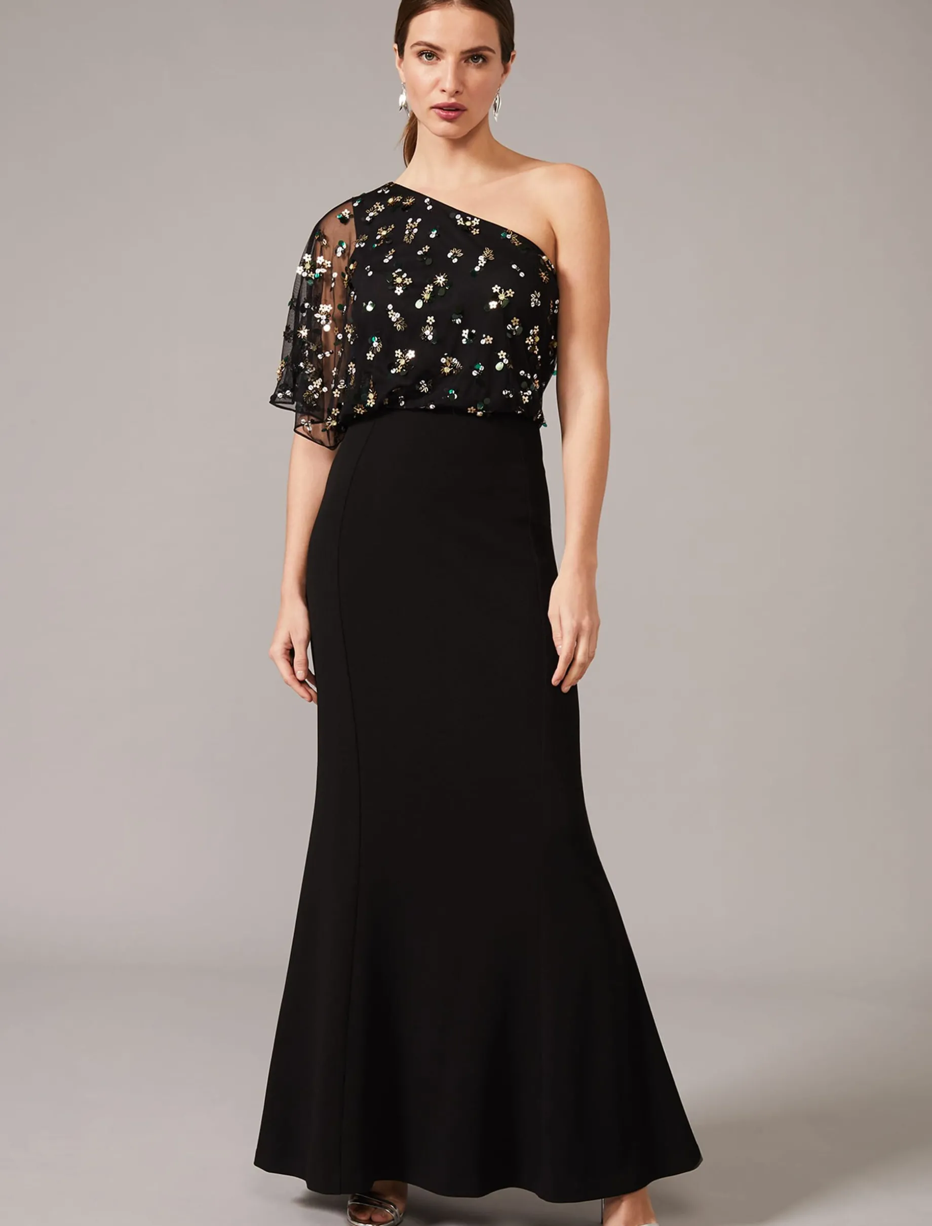 Adele Sequinned One Shoulder Dress