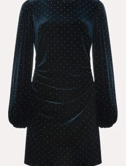 Adele Studded Velvet Dress