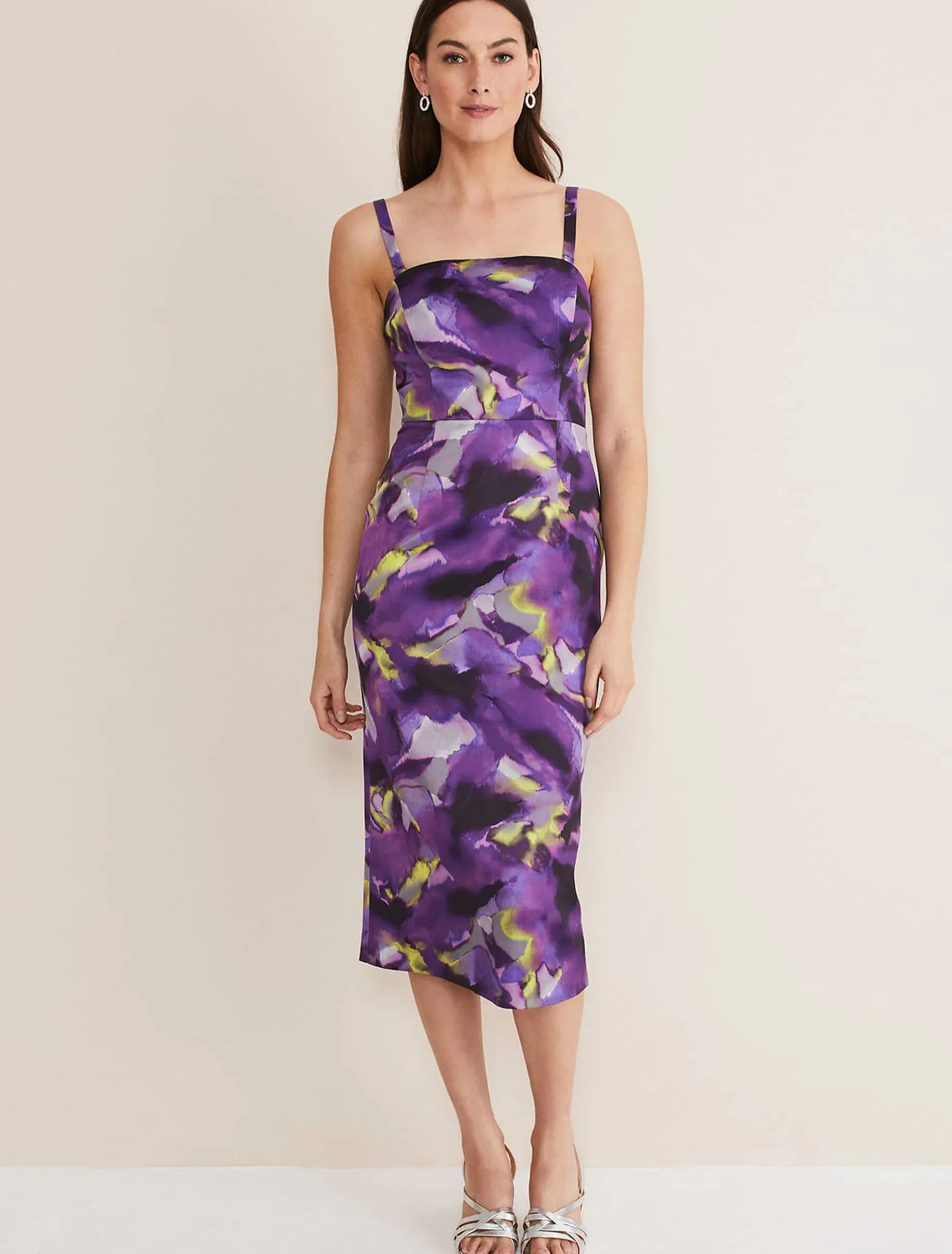 Adelita Abstract Print Dress
