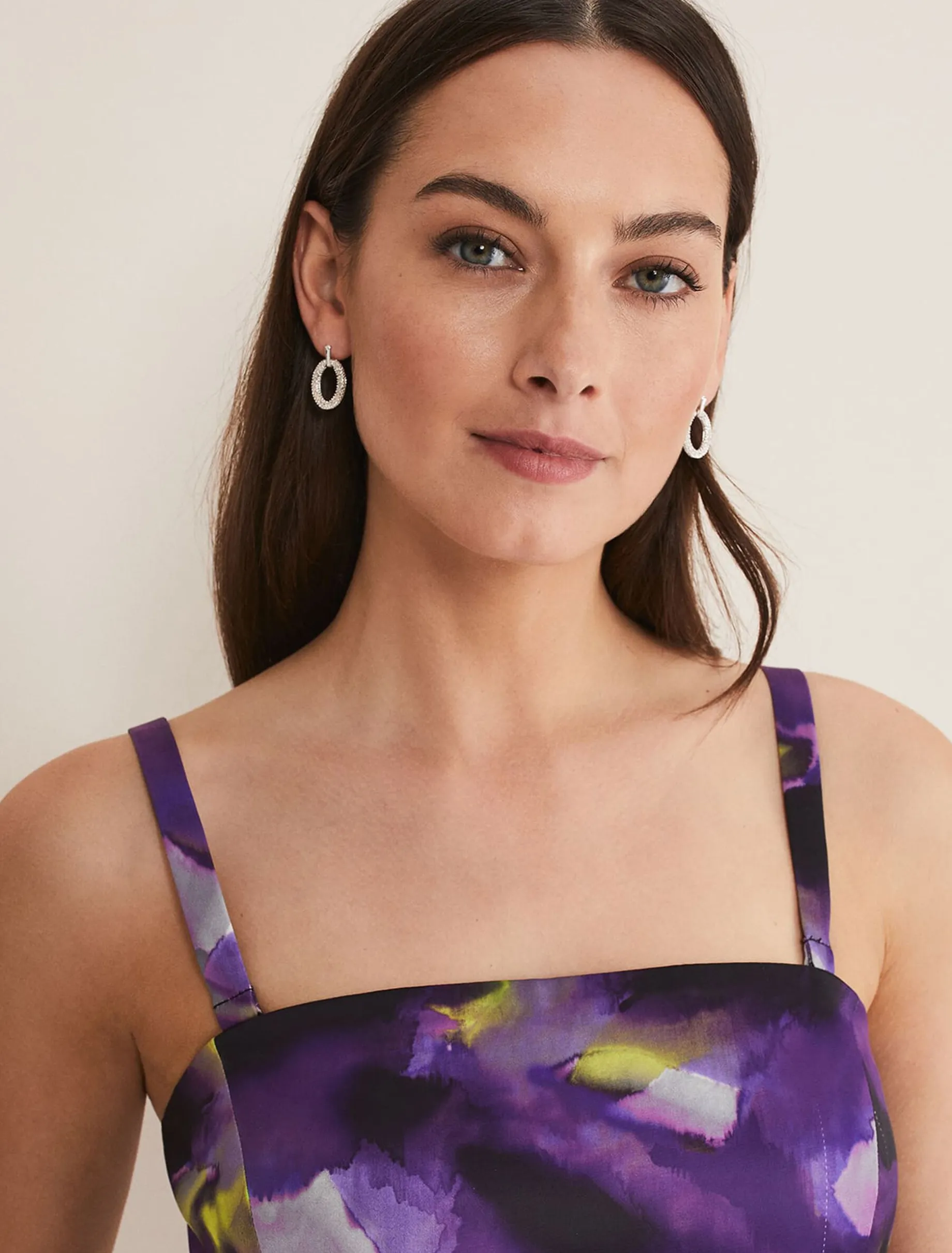 Adelita Abstract Print Dress