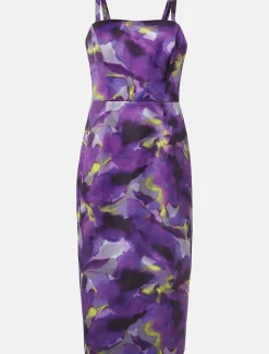 Adelita Abstract Print Dress