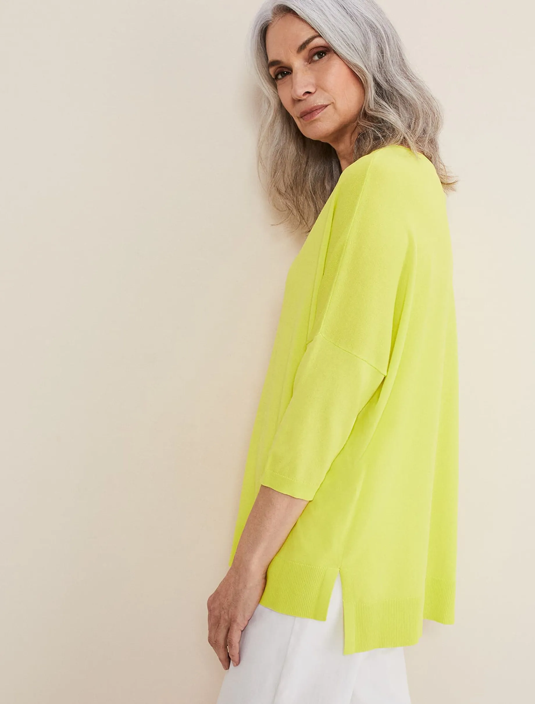 Adriana Stepped Hem Knit