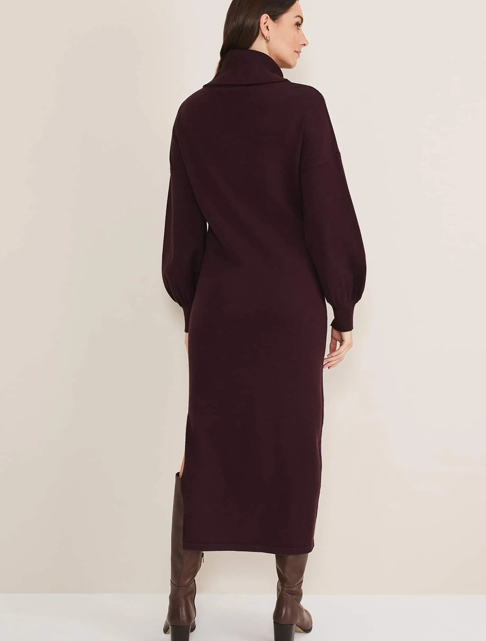 Aileen Maxi Roll Neck Knit Dress
