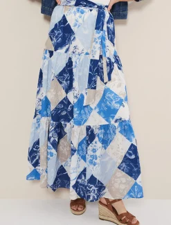 Akia Patchwork Maxi Skirt