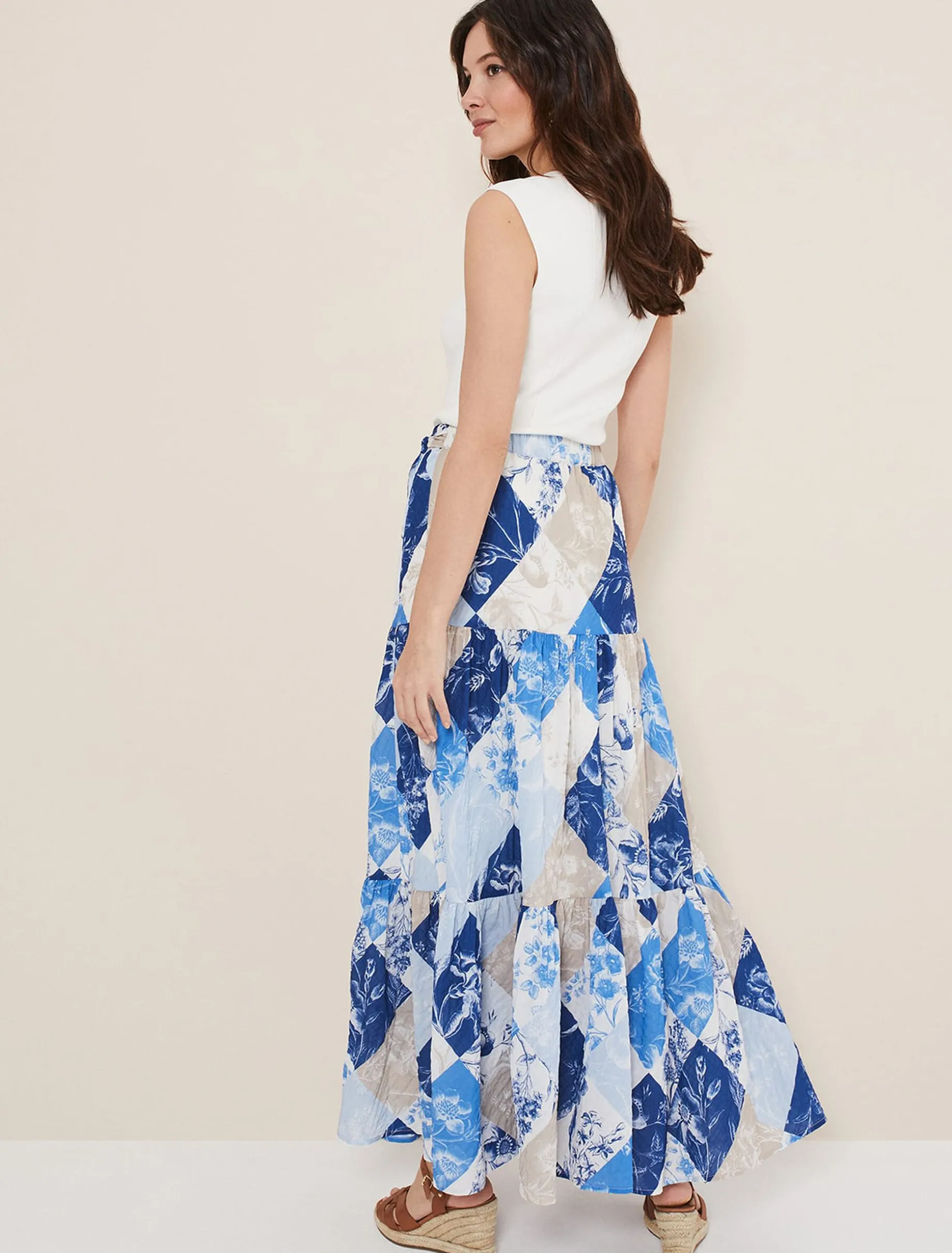 Akia Patchwork Maxi Skirt