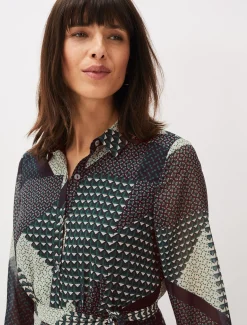 Alaina Print Shirt Dress