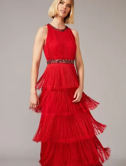 Albertina Fringe Maxi Dress