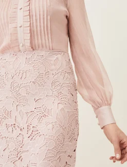 Aldora Chiffon Lace Dress