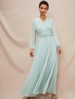 Alecia Pleated Maxi Dress