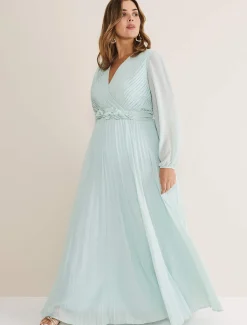 Alecia Pleated Maxi Dress