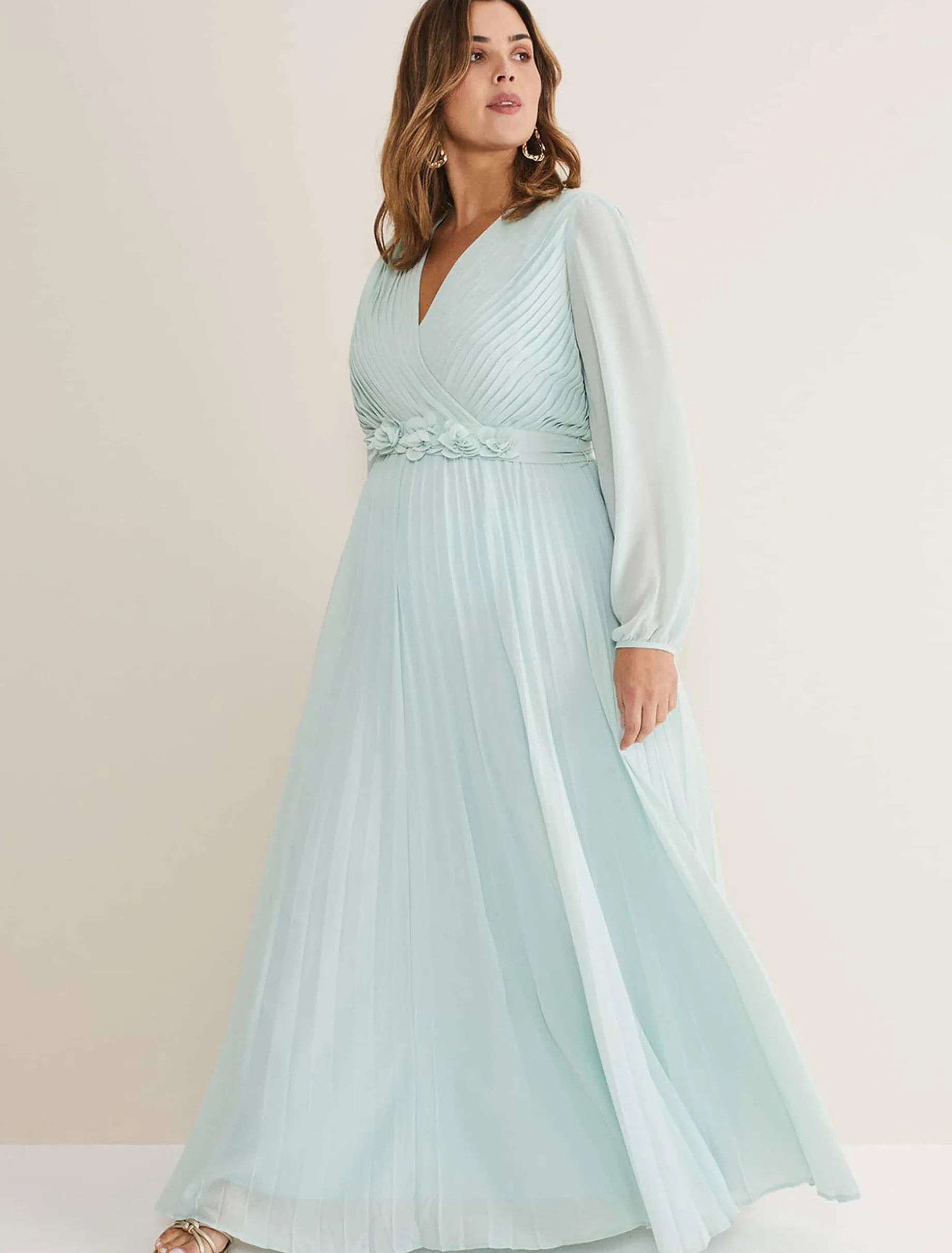 Alecia Pleated Maxi Dress