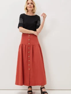 Alessia Linen Maxi Skirt
