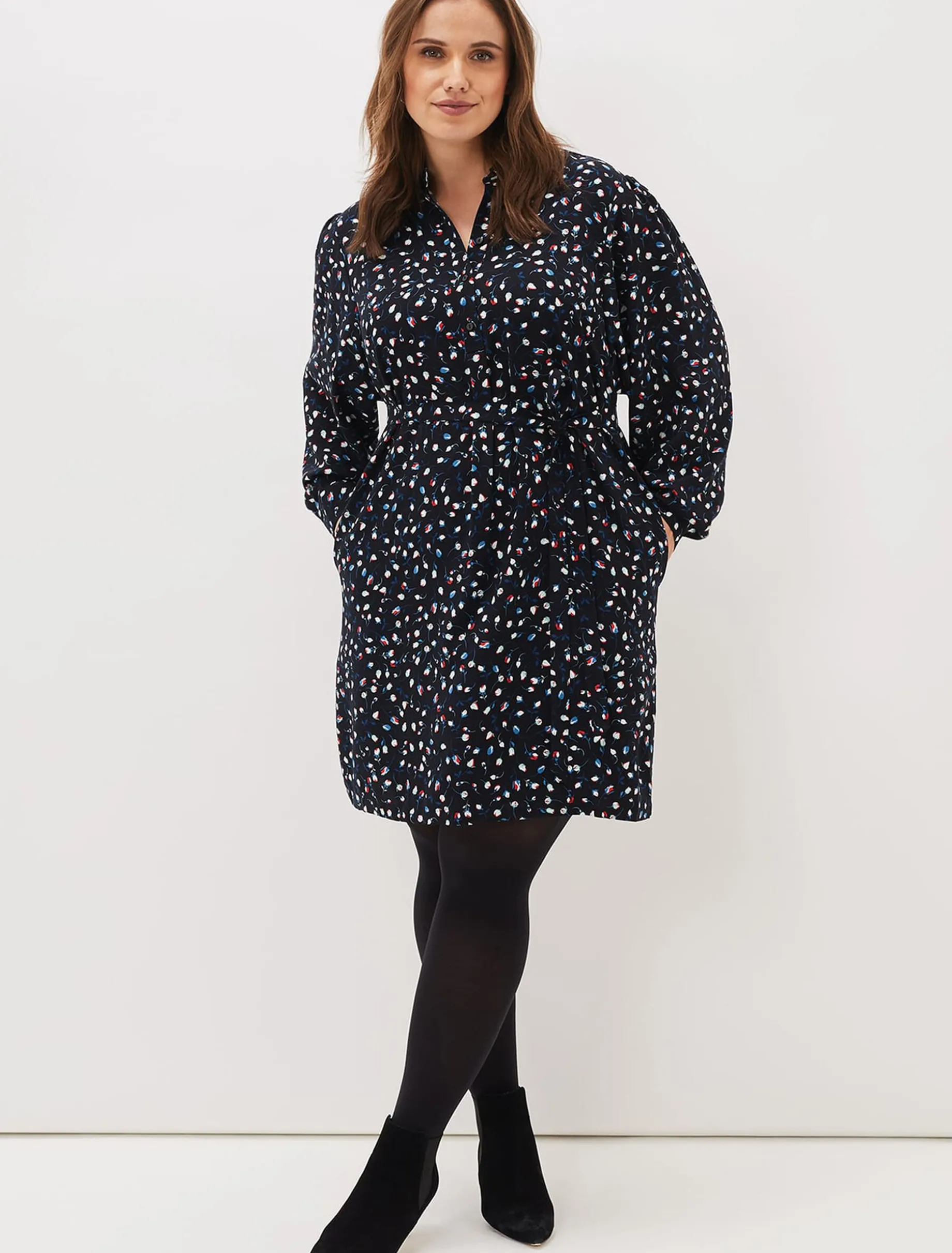 Alexandra Ditsy Print Shirt Dress