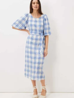 Alina Check Midi Dress