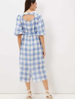 Alina Check Midi Dress