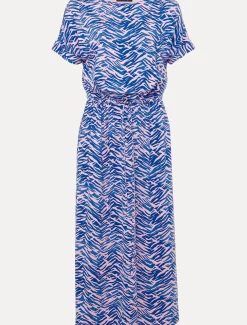 Alina Zebra Print Jersey Dress