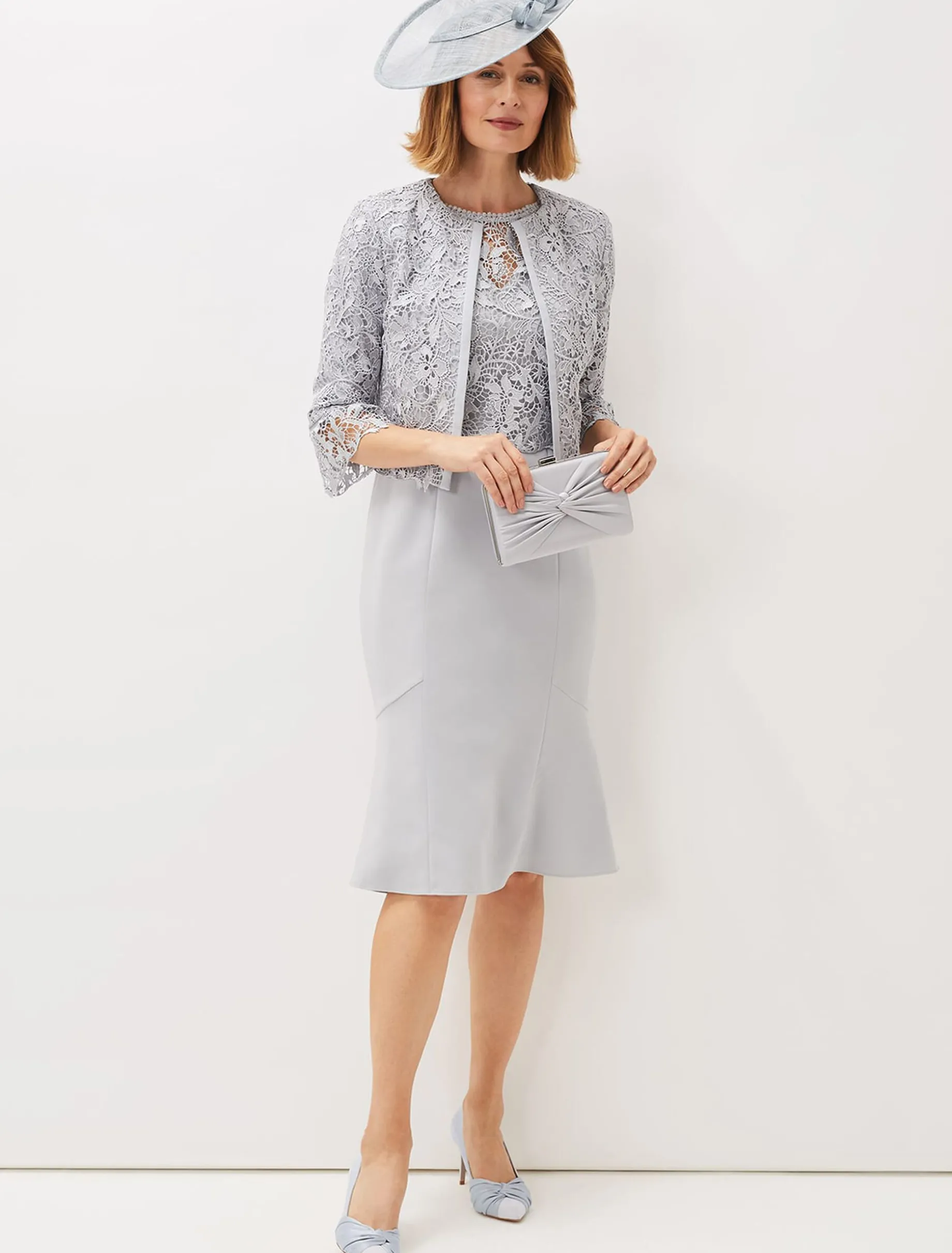 Alisha Double Layer Lace Peplum Dress