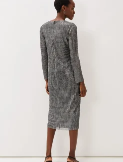 Alix Plisse Midi Dress