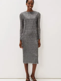 Alix Plisse Midi Dress