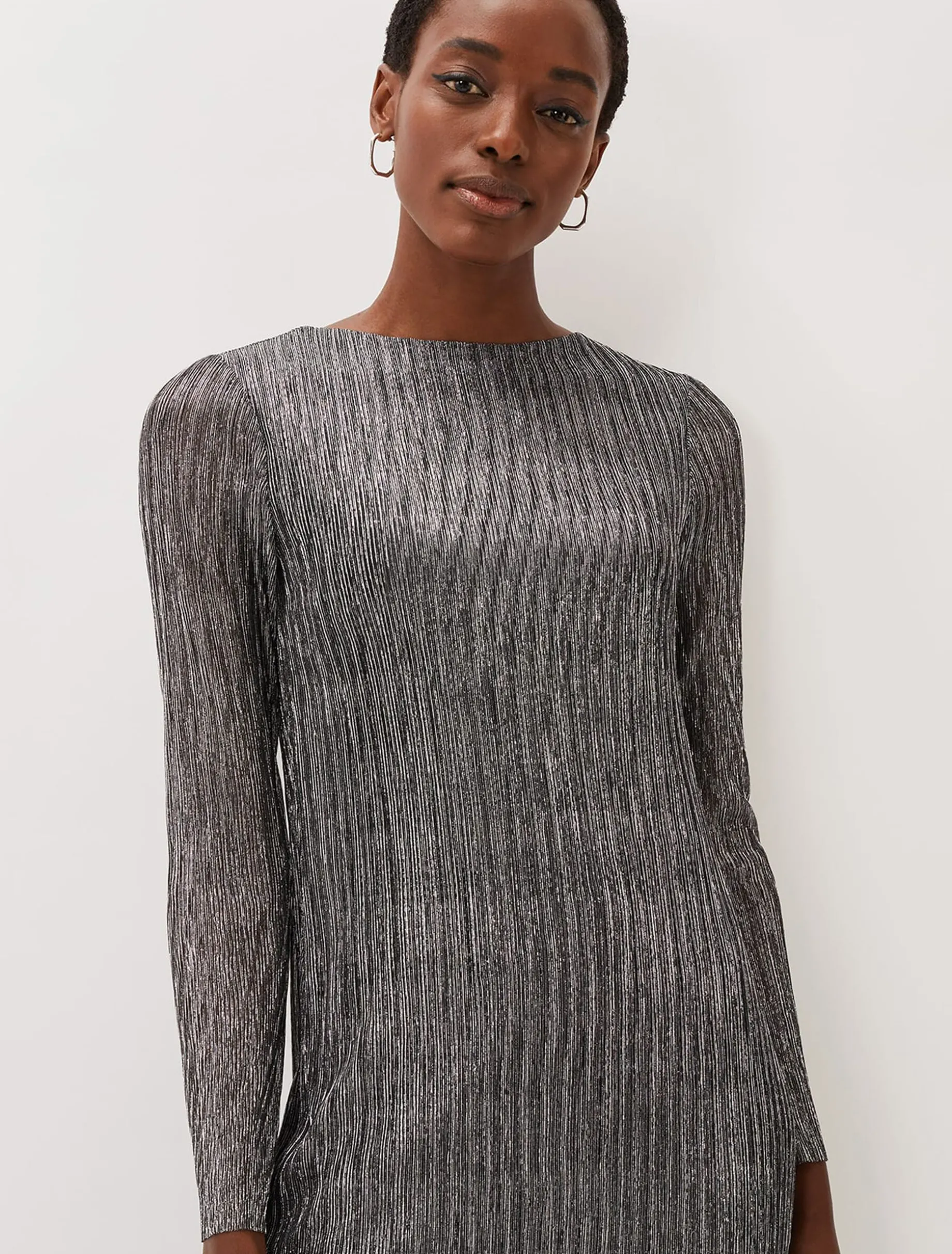 Alix Plisse Midi Dress
