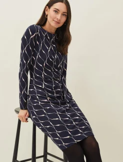 Ally Abstract Print Dress