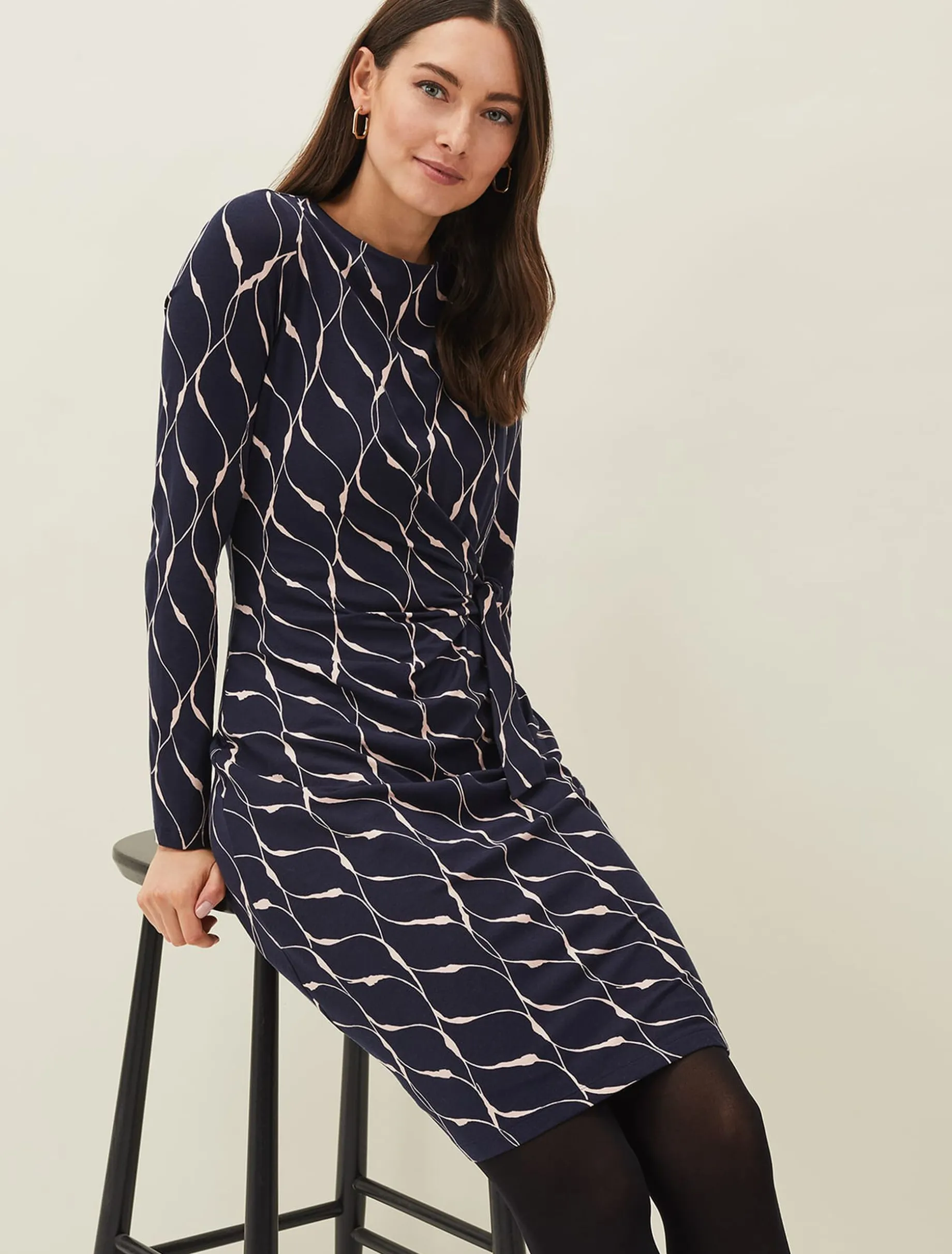 Ally Abstract Print Dress