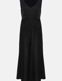 Amabella Sleeveless Satin Midi Dress