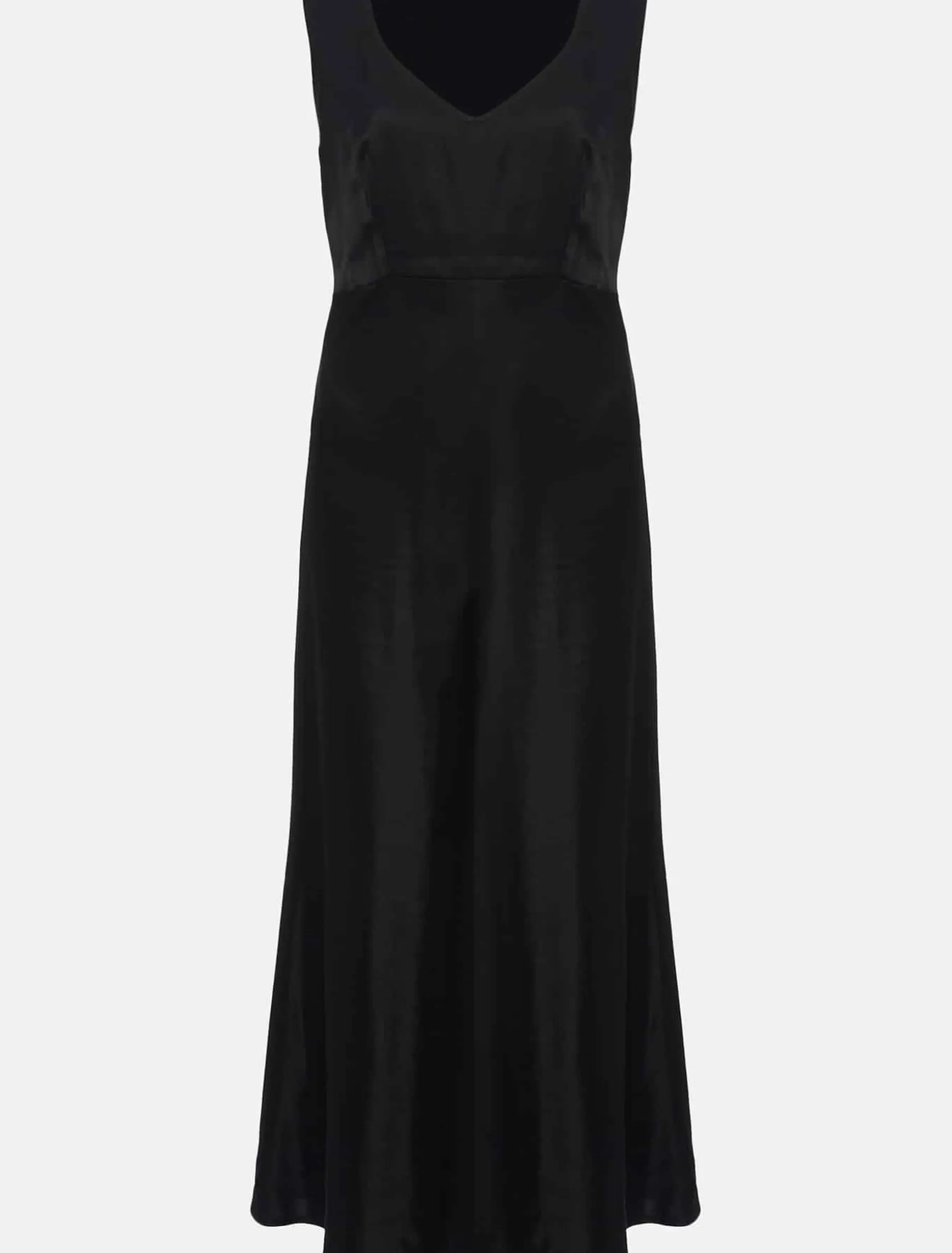 Amabella Sleeveless Satin Midi Dress