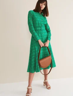 Amalie Broderie Shirt Midi Dress