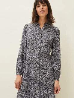 Amari Zebra Print Midaxi Dress