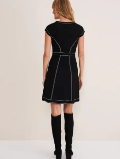 Amaya Contrast Stitch Detail Dress