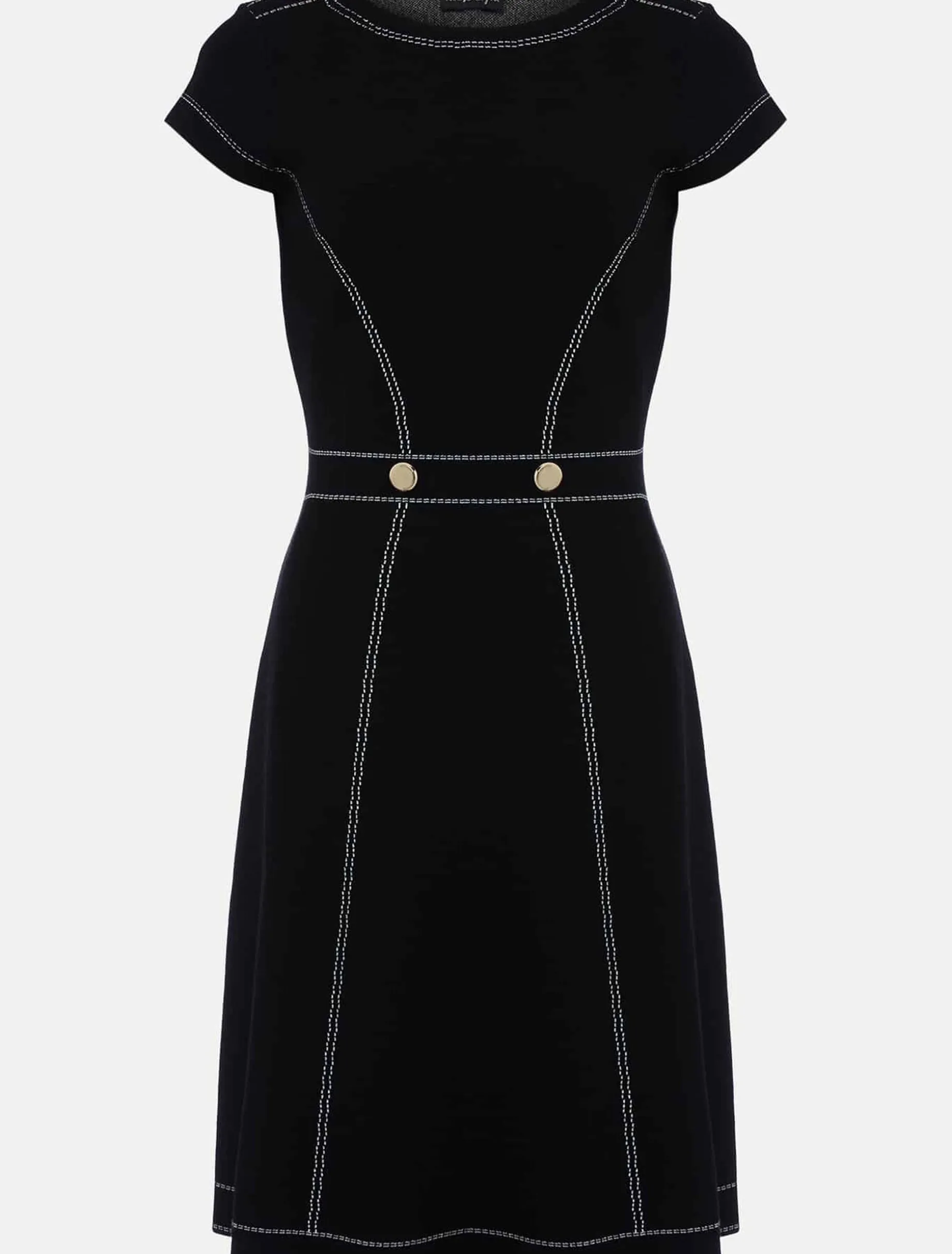 Amaya Contrast Stitch Detail Dress