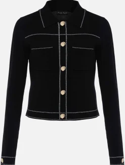 Amaya Contrast Stitch Knit Jacket