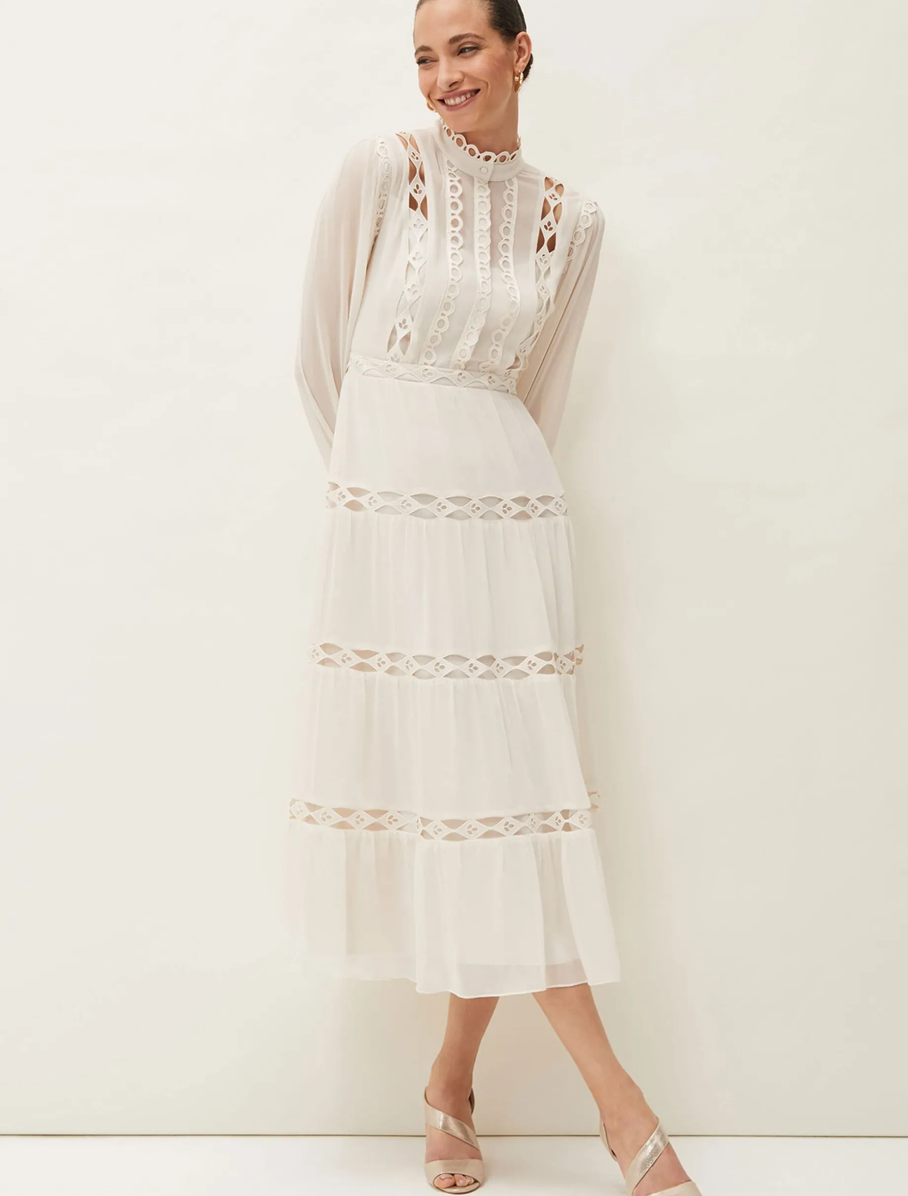 Amberlee Cutwork Midi Dress