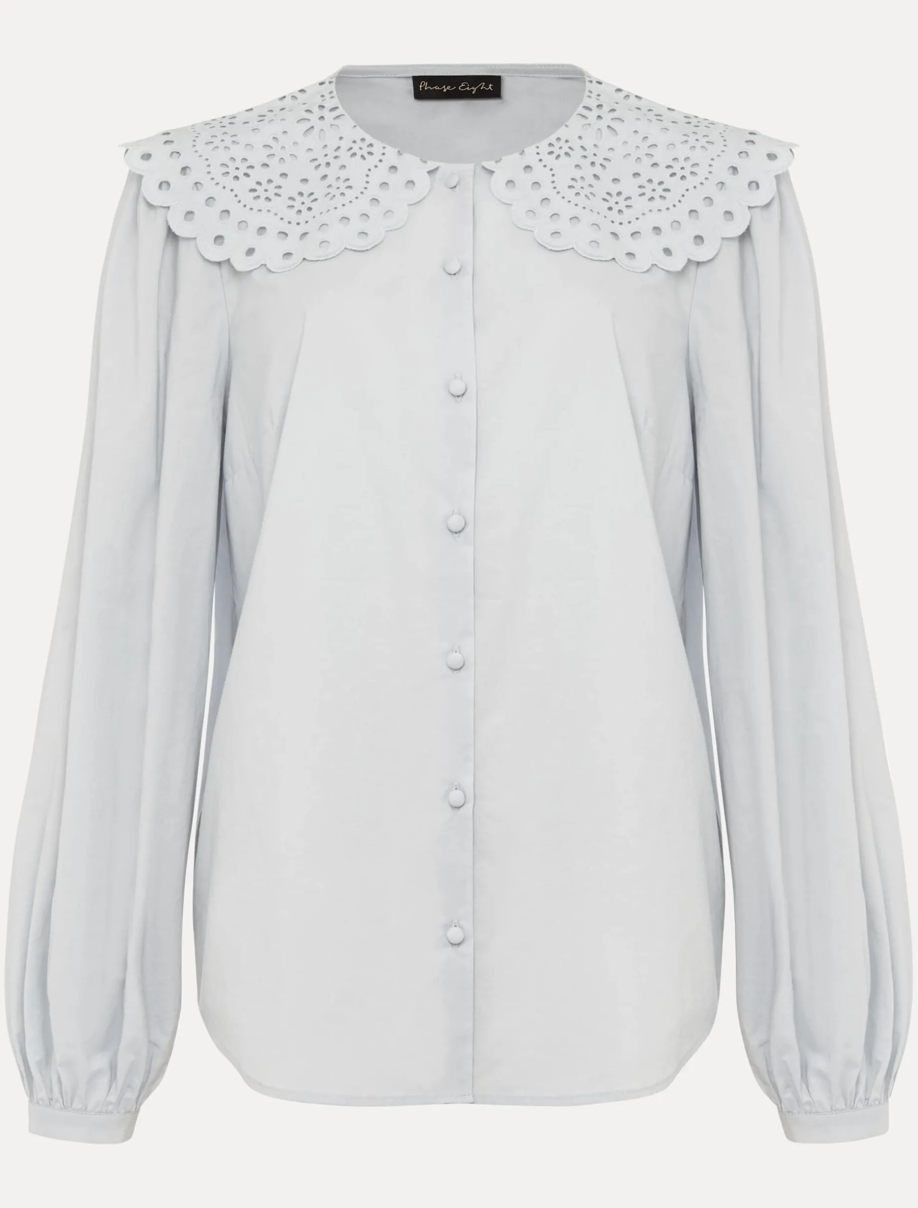 Amelia Oversized Embroidered Collar Blouse