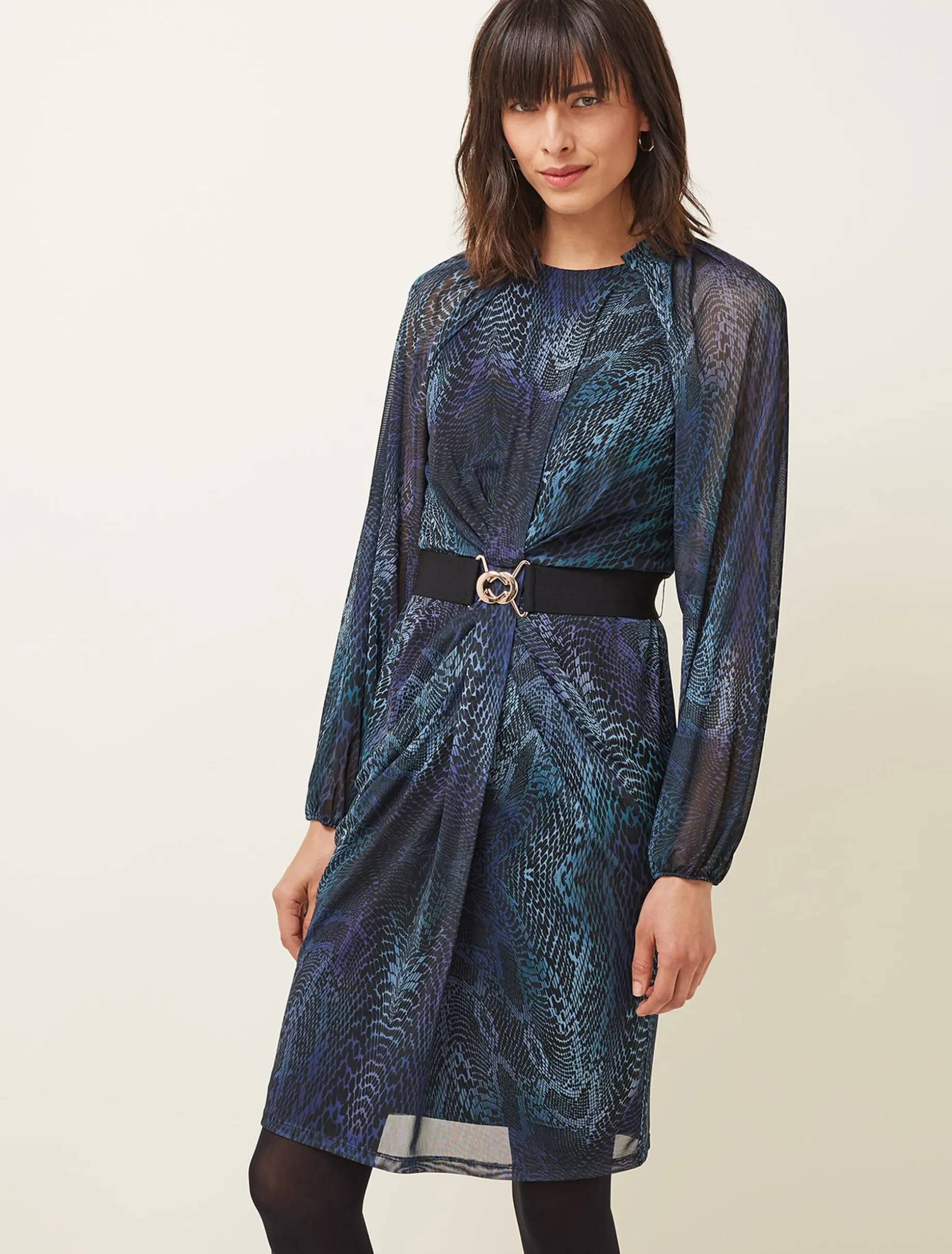 Amelie Snake Print Dress