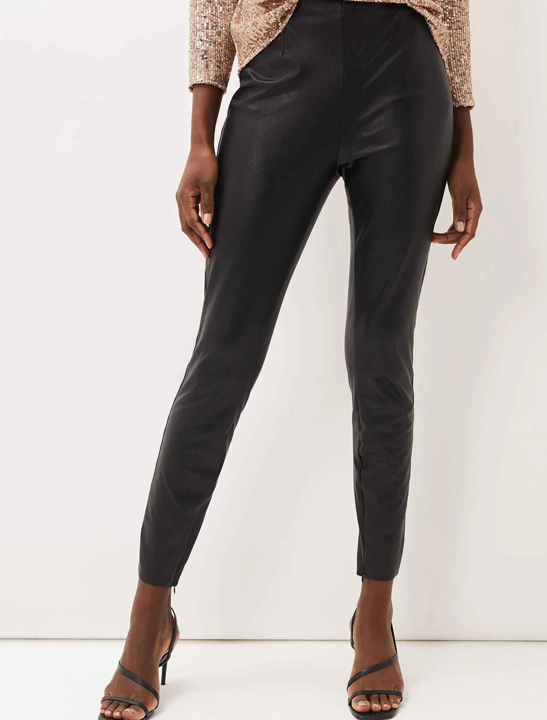 Amina Faux Leather Jegging