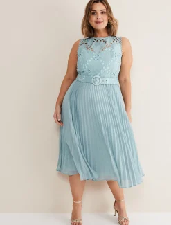 Amora Lace Bodice Midi Dress