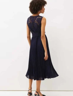 Amora Lace Bodice Pleated Dress