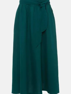 Amorette Linen Belted Maxi Skirt