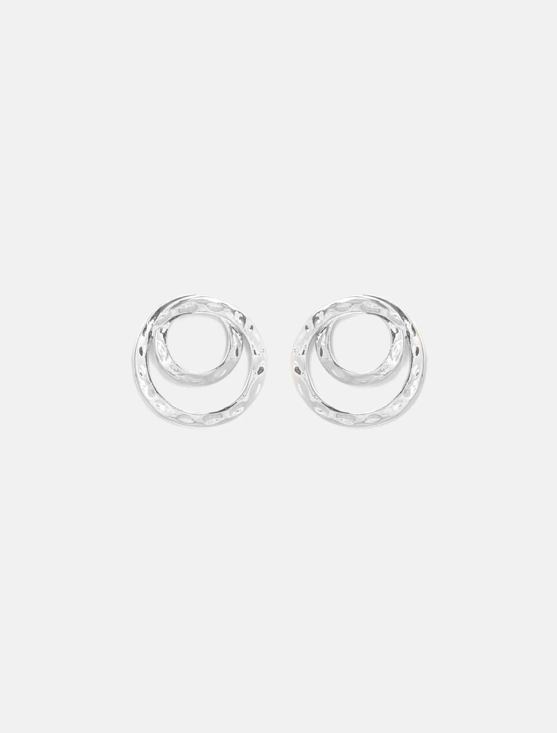 Amy Hammered Twist Stud Earrings