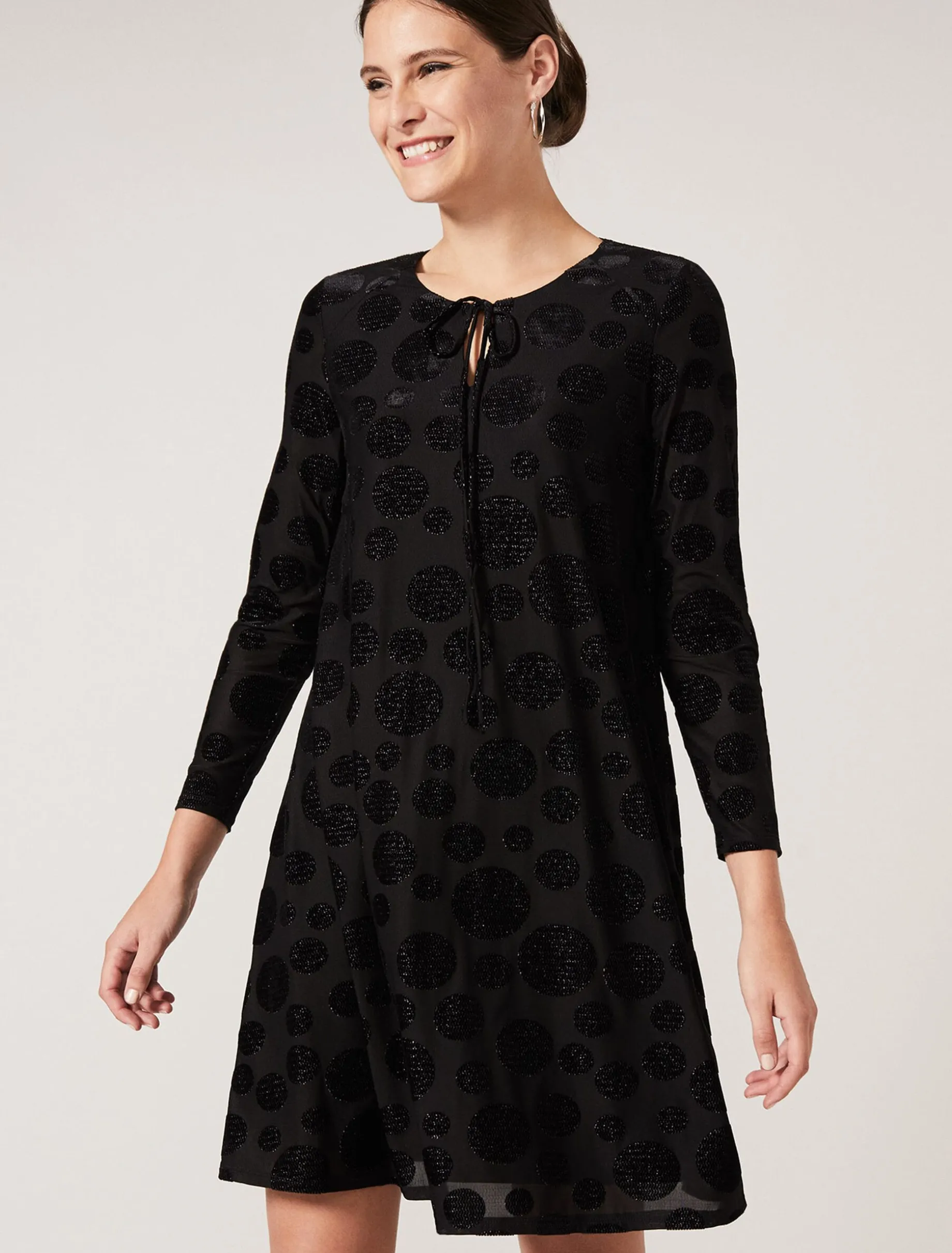 Andrea Glitter Spot Dress