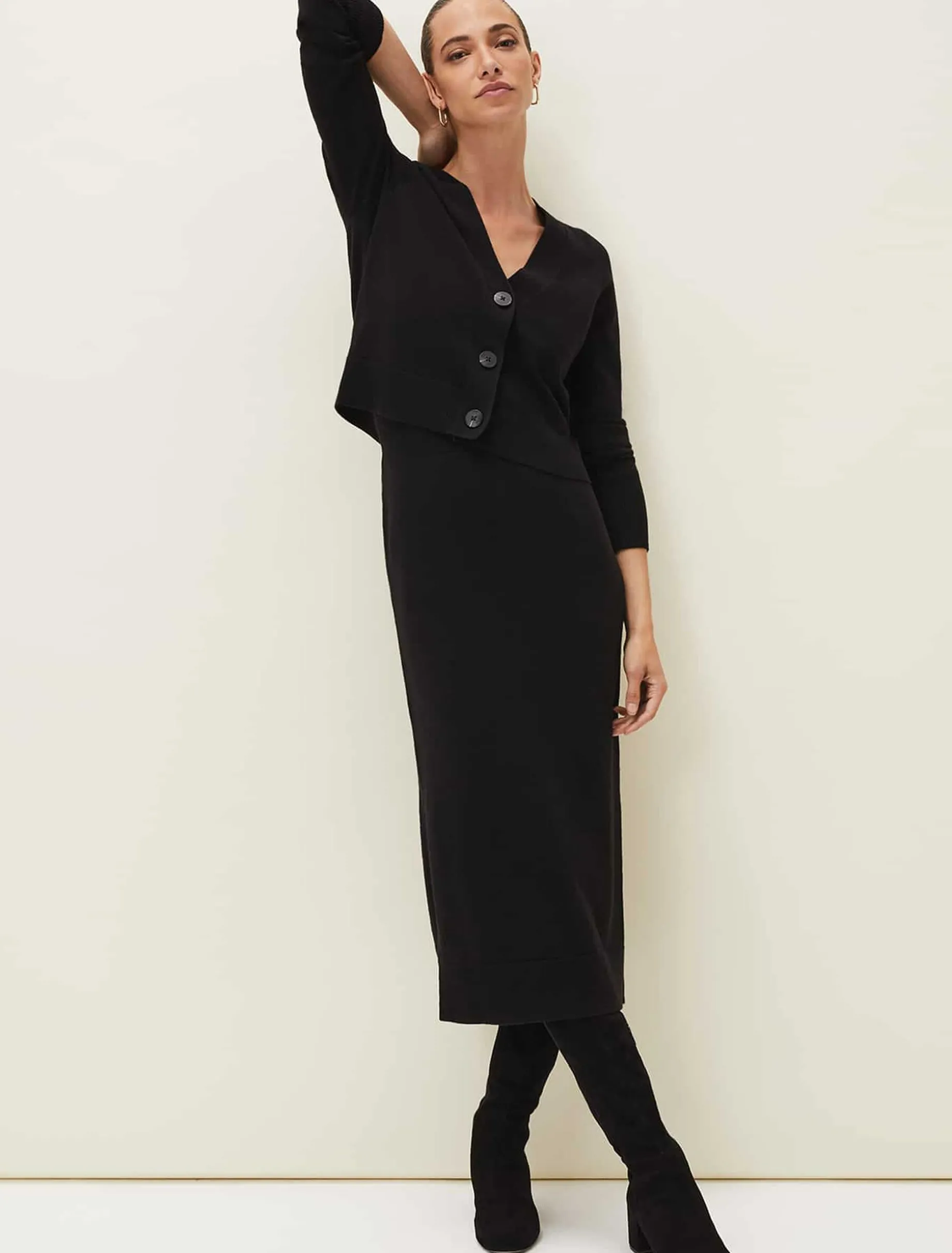 Anja Knitted Dress And Cardigan Co-Ord