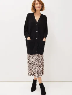 Annabella Ribbed Cocoon Cardigan