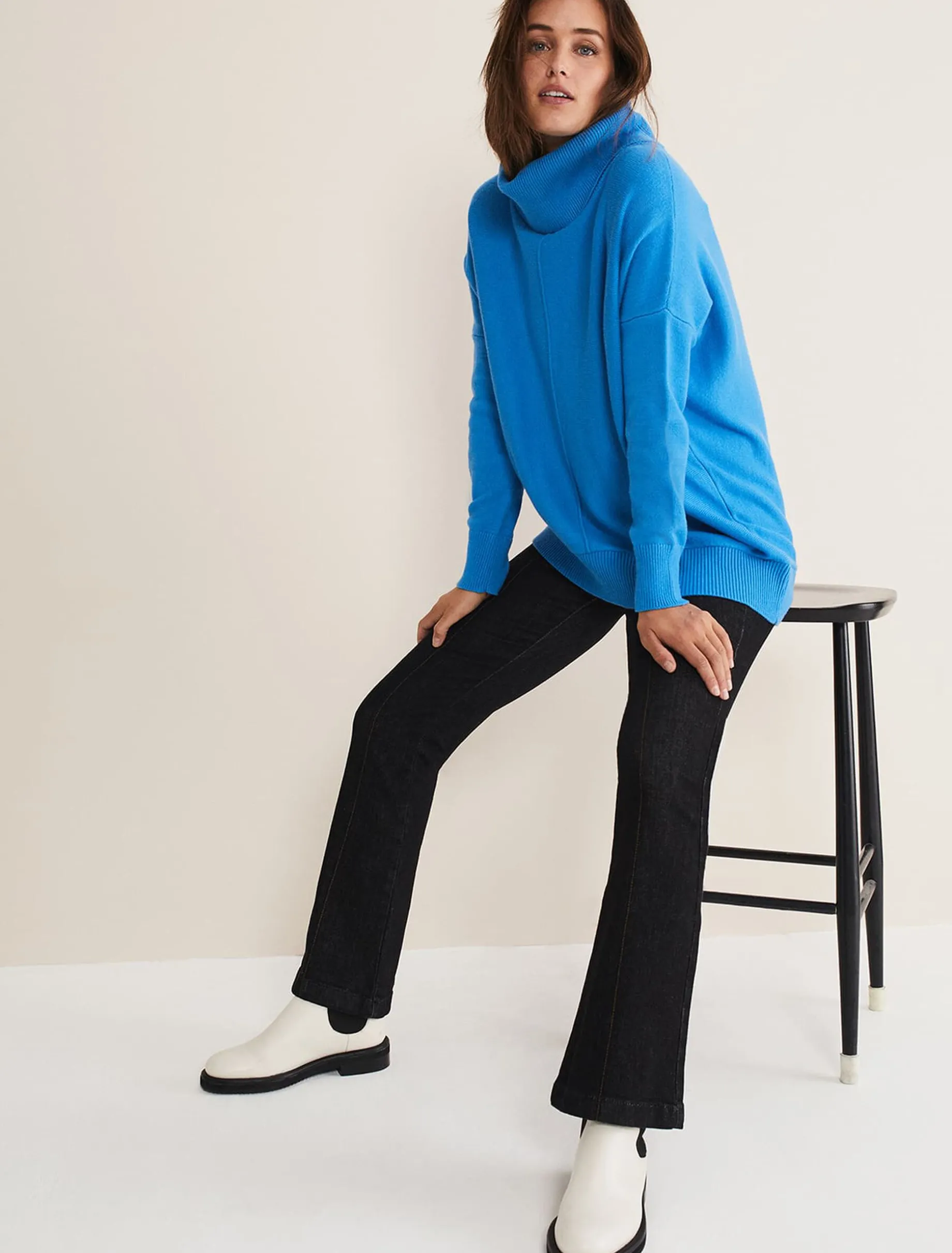 Annika Asymmetric Hem Chunky Jumper