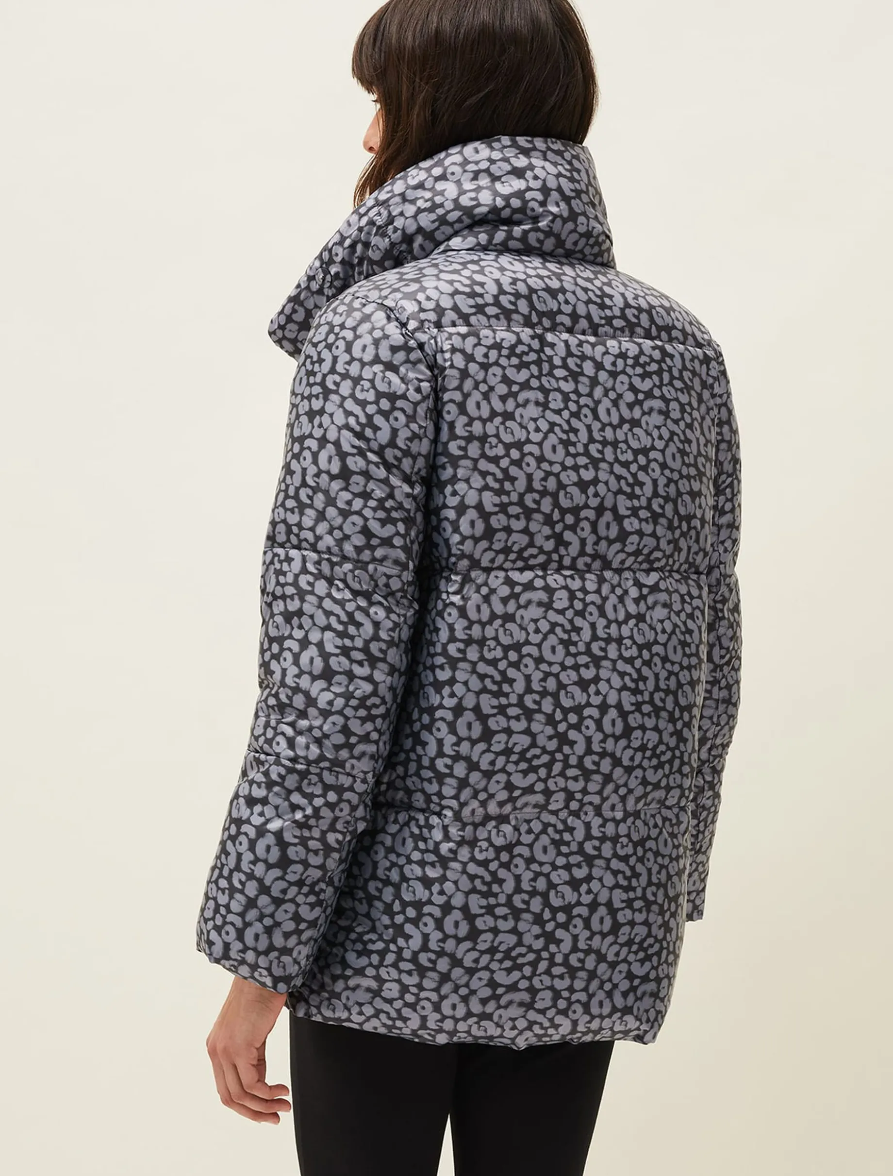 Anny Animal Print Puffer Coat